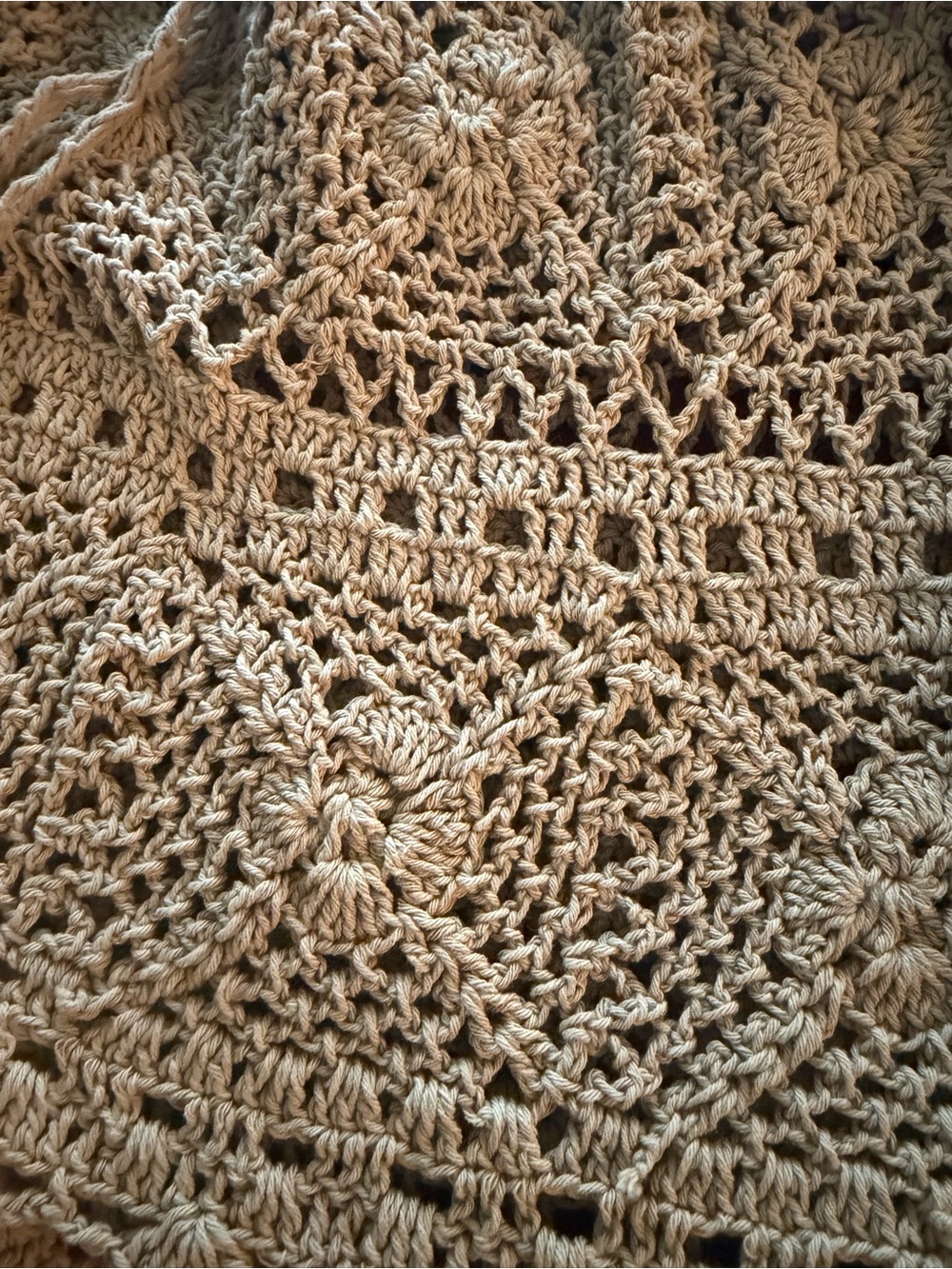 Crochet 🧶 Handmade New Two-Piece Halter Crop Top and Shorts Set - Taupe - Picture 4 of 4